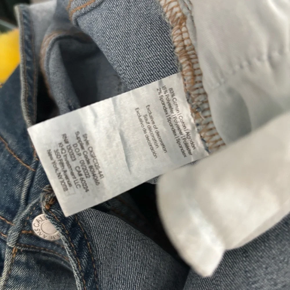 Calvin Klein Jeans Girls Size Medium (8/10) Blue Denim Stretch Shortall Overalls